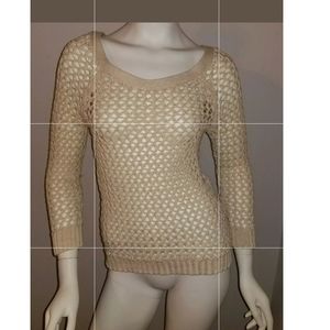 American Eagle AE Women’s Cream Crochet Sweater